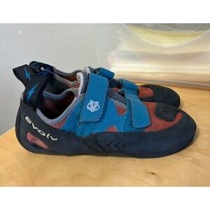 Evolv Raptor Climbing Bouldering Shoes US 10.5 44 Orange Blue